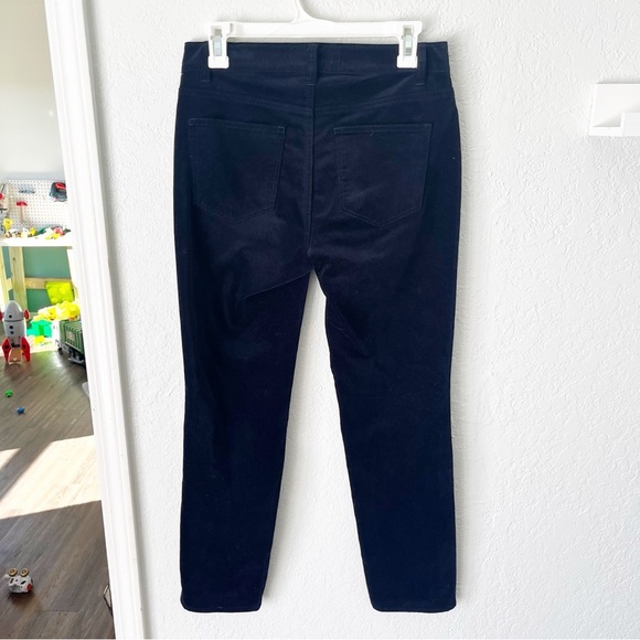 Talbots Pants Women's 4P Petite High Waist Straight Leg Blue Velveteen - Picture 2 of 9